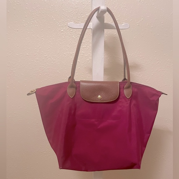Longchamp Handbags - Longchamp Le Pliage Large Fuchsia